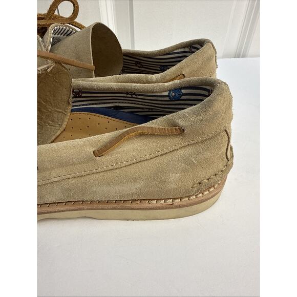 Sperry Top-Sider Nordstrom Boat Shoes Mens 9 Tan Brown Suede Lace Up Loafer EUC main image 11